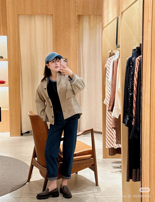 927-3 月中发 圆正夯货 小禾高密斜纹棉夹克外套 我穿40码宽松效果 商品图7