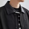 现货春季新款拼接翻领棉斜纹廓形工装夹克男宽松休闲外套 商品缩略图2