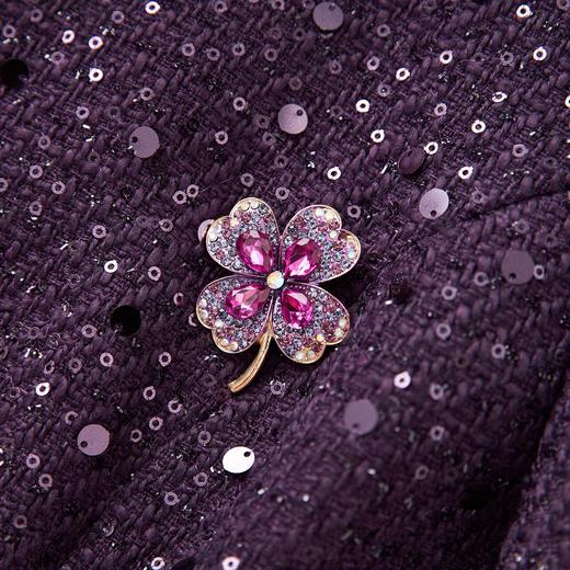 「高货wl」全新升级【铂金会员367/天猫499/差价132】(14818)洛诗琳重工亮片粗花呢连衣裙2025秋季法式优雅小香风A字裙 商品图3