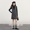 【10/1新品】熙世界千金小香风背心连衣裙女秋季通勤立体花朵无袖V领灰色裙子 商品缩略图2