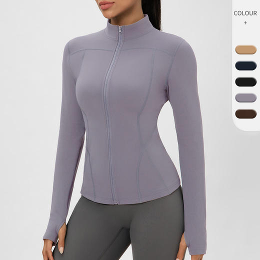 跃牌【欲动春风】系列 拉链瑜伽外套女立领收腰显瘦跑步健身上衣紧身运动外套52632/52631（预售） 商品图0