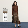【10/1新品】熙世界美拉德复古格纹半身裙女秋2025新款高腰显瘦不规则a字裙子 商品缩略图3