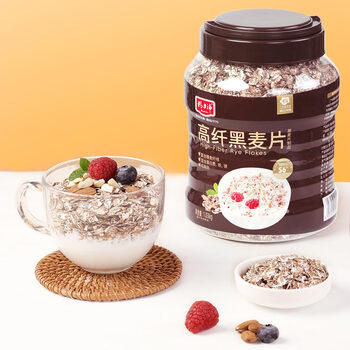 精力沛高纤黑麦片1030g/罐 营养低脂肪高蛋白代餐健身即食燕麦无加蔗糖 商品图1