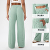 跃牌【欲动春风】系列 女秋冬华夫格运动长裤纯色宽松休闲阔腿裤健身训练长裤52327 商品缩略图1
