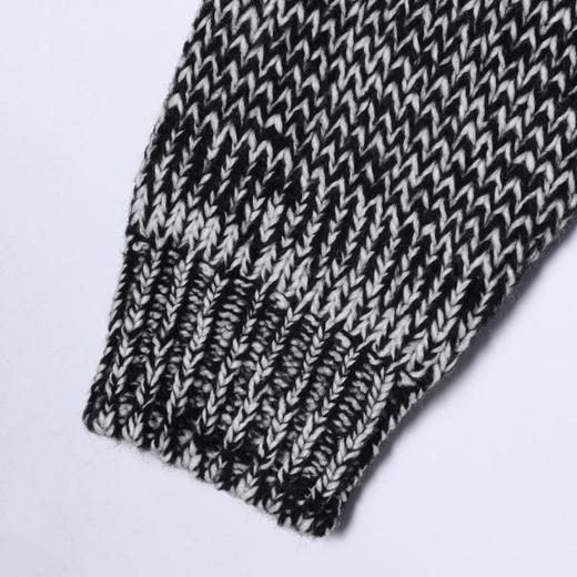 72611SDSA男士秋冬新款痞帅男装港风撞色圆领针织衫复古短款时尚毛衣 商品图4