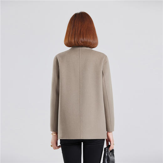 TC 215887双面羊毛大衣大码新中式国风刺绣羊毛呢外套 商品图2