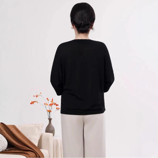 MLL161WP2025秋款妈妈装中老年小衫套装洋气休闲百搭时尚上衣两件套洋气 商品图2