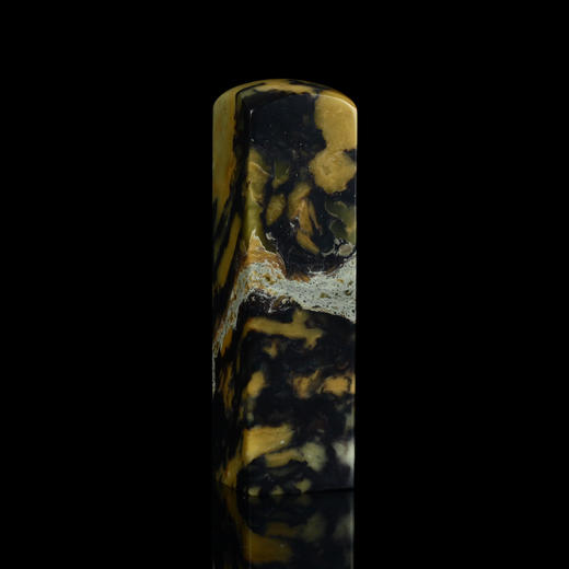 孤品2025014：青田石虎斑纹圆头方章2.5*2.5*9cm 商品图1