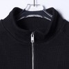 25020SDSA秋冬新款痞帅男装韩版纯色竖纹拉链立领针织卫衣百搭时尚外套 商品缩略图2