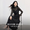 【10/1新品】熙世界琥珀流光PU皮吊带裙套装女秋冬复古网纱打底衫连衣裙两件套 商品缩略图1