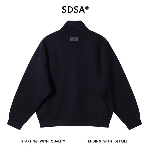 35595SDSA男士秋冬新款痞帅男装韩版简约纯色拉链立领针织卫衣百搭外套 商品图5