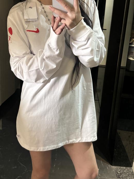NK情人节限定爱心发泡刺绣长袖T恤（FV3994)（蕾姐粉色上身S，白色2XL） 商品图11