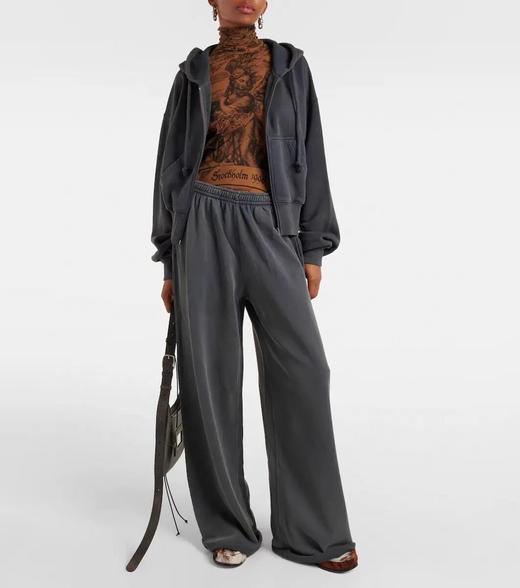 明星同款~A*c Studios 慵懒感秋冬阔腿裤，高品质雪花水洗长腿视感做旧贴布绣花阔腿裤 商品图0