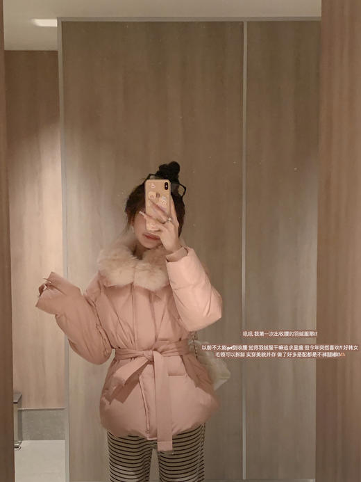 金蘑菇菇 你的日系女孩 收腰羽绒/古早韩系氛围 三星可溯源白鸭绒 商品图3