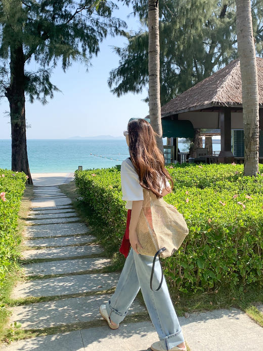 <曾小咸推荐>字母印花宽松显瘦圆领短袖T恤 商品图8