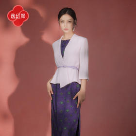 逸红颜瞬桦2025秋新款重磅醋酸职场干练翻折门襟收腰西装短外套女