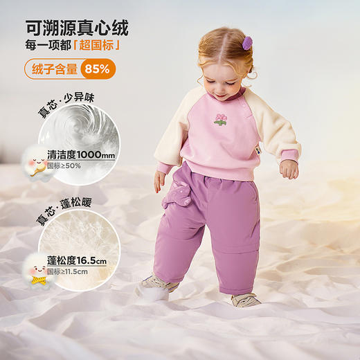 [拒水羽绒]迷你巴拉巴拉男女童宝宝羽绒裤2025冬新品三防保暖裤子 商品图1