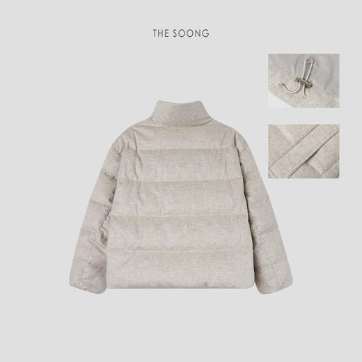 THESOONG\浅灰100%秋冬保暖羊毛羽绒服女HWYRF7558 商品图7