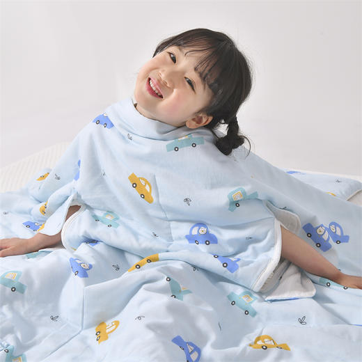 A类全棉双层纱儿童防踢被 纯棉四层纱布多功能盖毯幼儿园宝宝夏凉被 商品图10