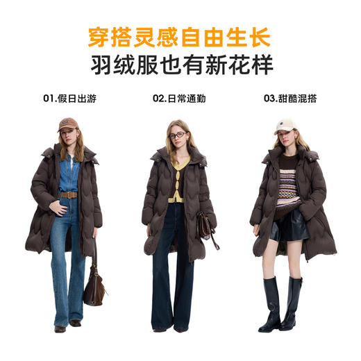 【高蓬高充绒】三彩2025冬季新款羽绒服90白鸭绒防水保暖外套M 商品图4
