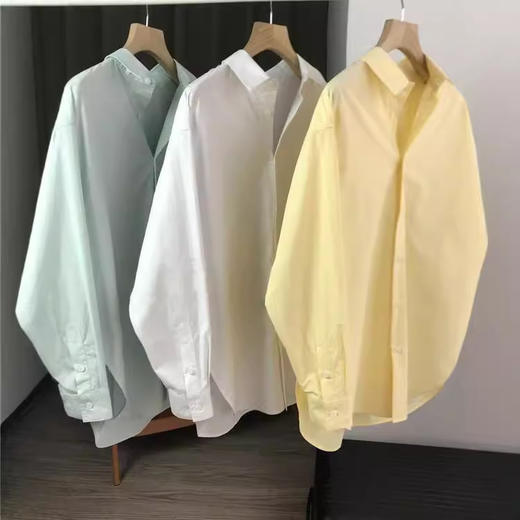 【断码清仓 无退换】大牛货！高密棉挺阔扎实~廓形oversize男友BF宽松显瘦 衬衫女春夏 商品图3