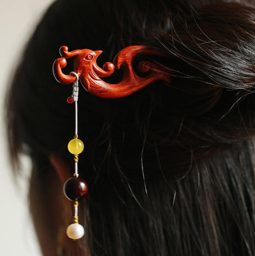 【青山特惠】小叶紫檀【凤兮】发簪 s38 商品图3