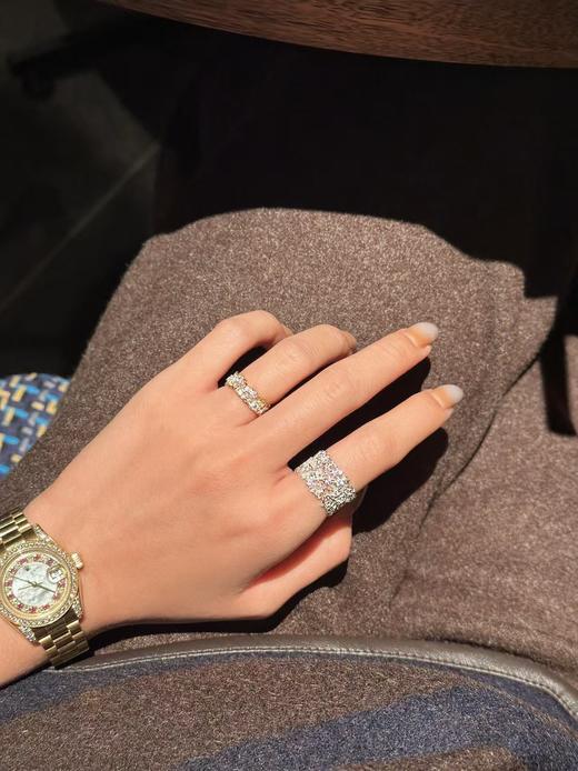 董洁同款高颜值925银蕾丝戒指活口 商品图1