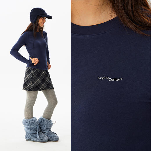 CryingCenter 兔绒保暖亲肤绒贴身长袖T恤打底 哭喊中心 商品图1