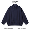 258125SDSA男士秋冬新款痞帅男装港风复古拉链翻领廓形夹克纯色百搭外套 商品缩略图1
