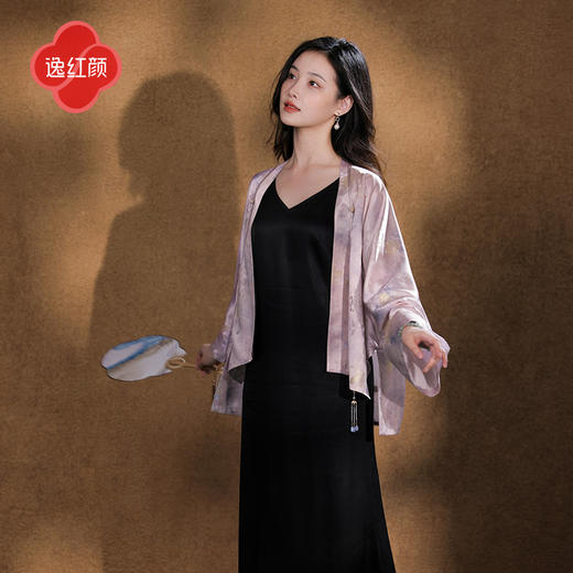 逸红颜琅轩2025早秋新款真丝织金桑波缎重工汉服新中式外套上衣女 商品图1