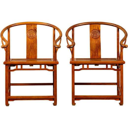 二十世纪	黄花梨螭龙捧寿圈椅（一对） 商品图5