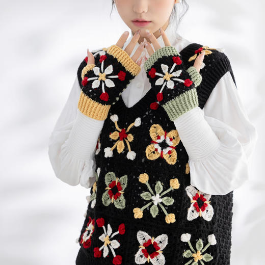 苏苏姐家风车拼花背心手工diy钩针编织羊毛线团自制毛衣材料包 商品图3