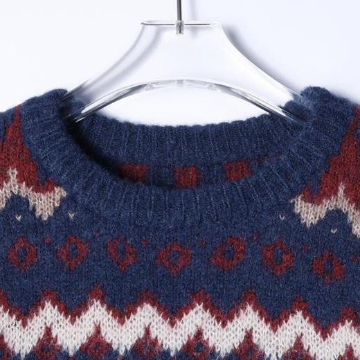 45119SDSA男士秋冬新款痞帅男装韩版撞色趣味条纹圆领针织衫百搭毛衣 商品图2