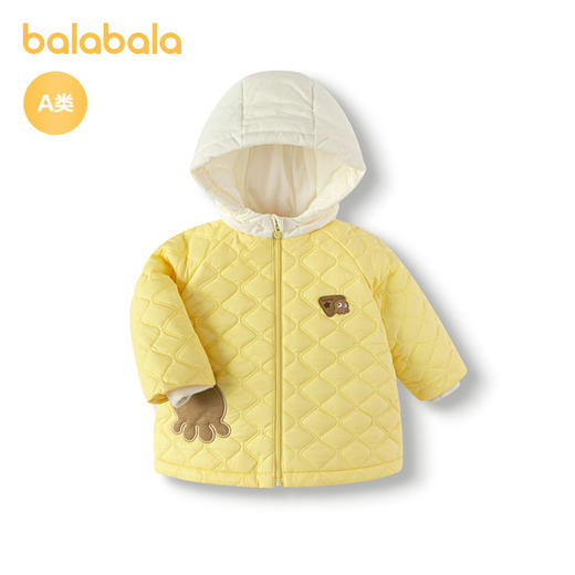 巴拉巴拉儿童棉服男童冬装婴儿棉袄外套加绒保暖撞色连帽活泼时尚 商品图4