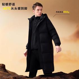 【黑金极寒】鹅绒男款羽绒服长款冬季防寒衣哈尔滨超厚极寒东北款
