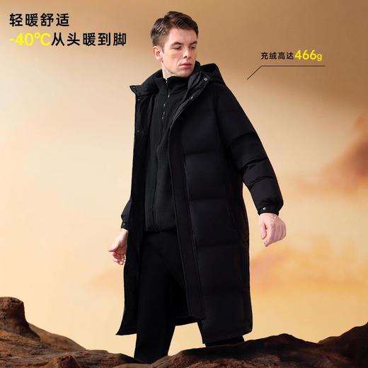 【黑金极寒】鹅绒男款羽绒服长款冬季防寒衣哈尔滨超厚极寒东北款 商品图0