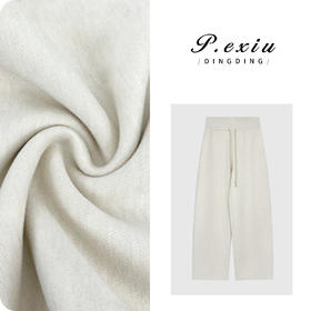 PanYiXiu/潘依绣醋酸羊-毛加厚弧线松紧弯刀裤休闲裤 WH00275