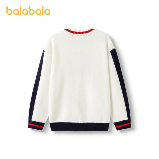 巴拉巴拉男童毛衣套头针织衫中大童童装提花时尚洋气撞色舒适百搭 商品图2