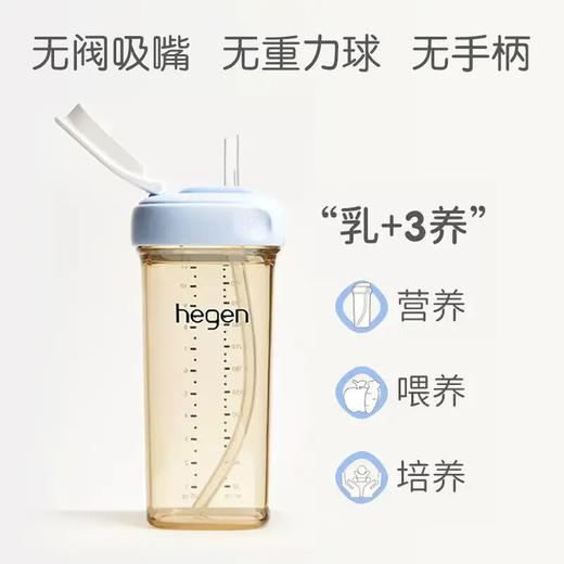 HEGEN海格恩吸管杯盖配件9个月宝宝水杯盖学饮杯吸管杯吸嘴吸管 商品图3