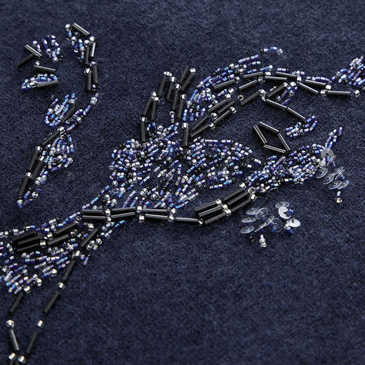 (山羊绒)【JASON WU】(多色)25年秋季新款手工钉珠套头圆领短袖上衣针织衫 商品图3