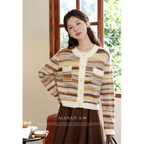 【6折秒杀】鹿向南「银河少女」气质小香风毛衣2025新款冬季漂亮时尚毛针织衫LXN31832
