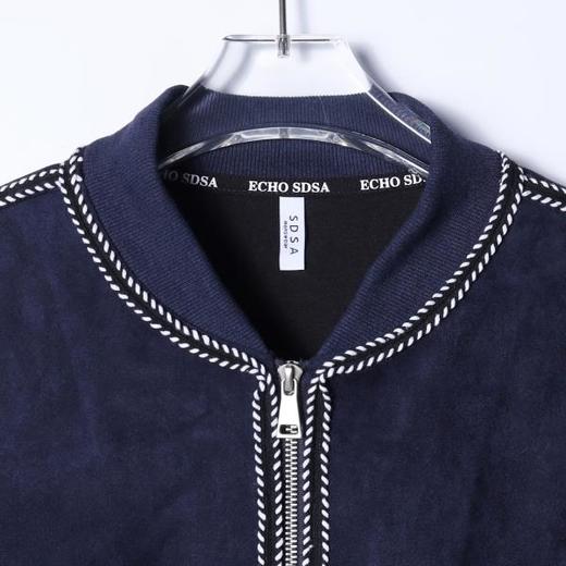 WT241SDSA男士秋冬新款痞帅男装韩版撞色缝线棒球领卫衣外套百搭时尚 商品图2