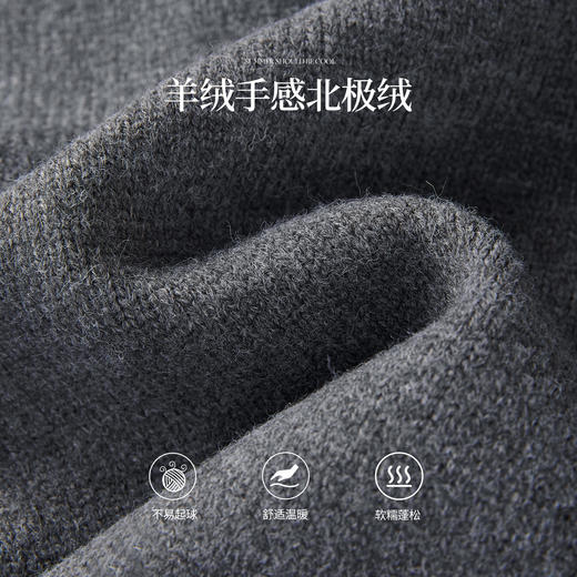 【10/1新品】熙世界宽松茧型灰色半拉链翻领毛衣女秋冬加厚复古北极绒针织上衣 商品图4