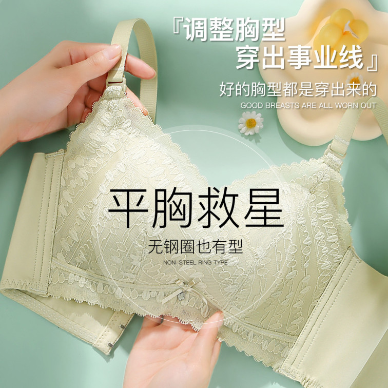 淡写清欢 文胸(VIP)【小胸专用 一穿就聚】小胸显大聚拢无钢圈调整型文胸