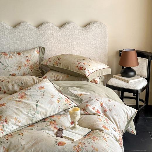 2025秋新款！新中式复古高级感轻奢风100S长绒棉四件套全棉印花秋冬磨毛超柔温暖 商品图5