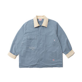 U17 翻领撞色四袋外套 浅蓝色