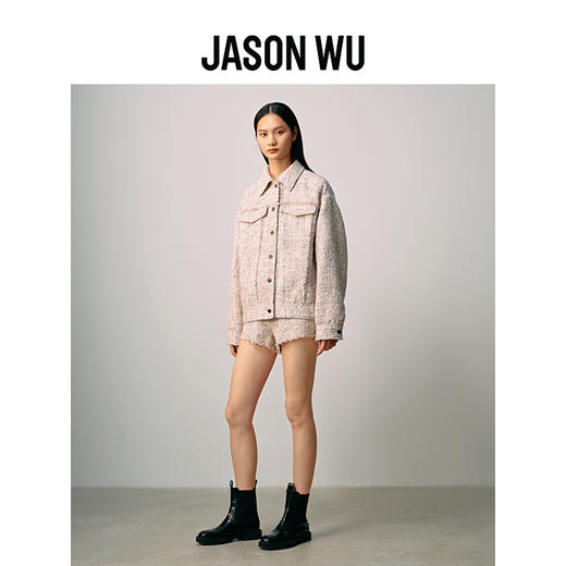 【JASON WU】2025年秋季新款通勤时尚潮流粗花呢小香风毛边裤子短裤女 商品图1