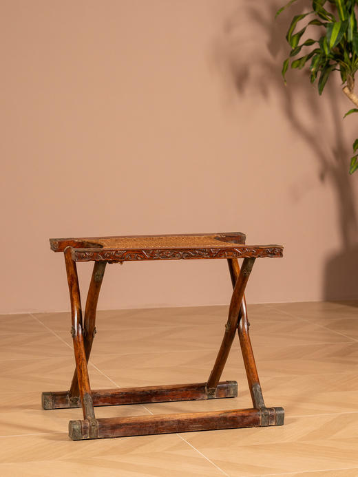 清	黄花梨螭龙纹交杌 商品图1