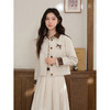 鹿向南「慢调巴黎」小众短款外套女秋冬米白色假两件连衣裙套装 商品缩略图2