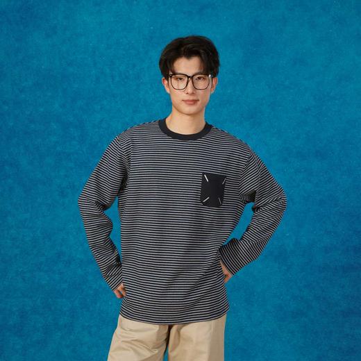 百搭时尚条纹长袖T恤-纪念日百货门店同款165499778 商品图1